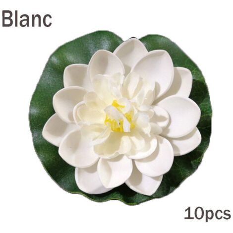 BUNTHAUS Nenuphar Flottant Fleurs Artificielles Deco Réaliste 10pièces 10cm Fleur de Lotus pour Jardin étang Piscine Aquarium Terrasse Mariage（orange） (1/4)