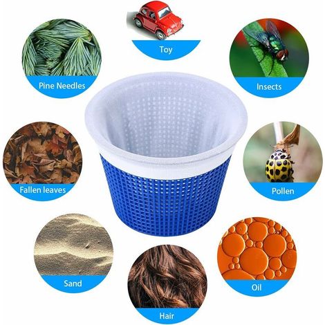 VURAHOME – Skimmersocken für Schwimmbecken (20 Stück), Skimmer-Vorfilter, Schwimmbad-Vorfilter, Skimmersockenfilter für Schwimmbeckenkörbe, Skimmersocken für Schwimmbecken (1/5)