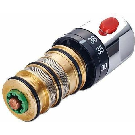 Robinet de bain thermostatique Poignée de valve de douche Kit de réparation de rechange Cartouche Contrôle thermostatique Laiton (1/2)