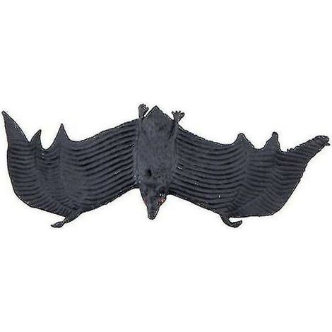 Décoration d'Halloween - Chauve-souris en caoutchouc - Accessoire suspendu - Noir - Effrayant (1/2)