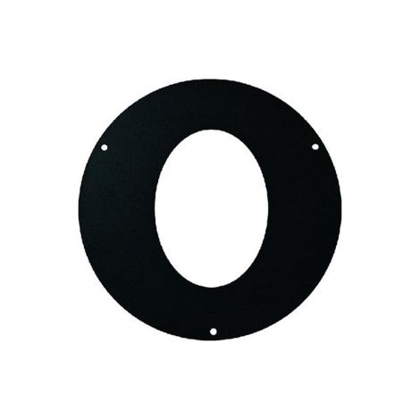 Rosace annulaire elliptique a' 45o e'paisseur 2 mm 12 cm en acier aluminise' noir pour usage inte'rieur