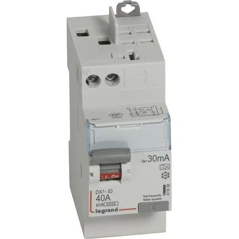 Legrand 411638 – Inter Diff DX≥-ID – Schraube/Auto – 2P 40 A 30 mA 230 V Typ A – hoher Ausgang – 2 m