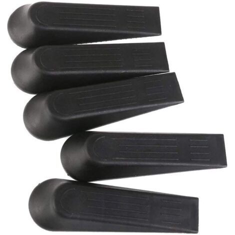 QORVA-Lot de 5 butées de porte en plastique dur, Antidérapante bloc, Protège Sols et Murs, Pour Tapis, Béton, parquets la maison et le bureau