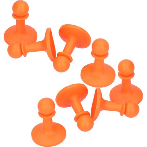 Set mit 8 Zeltstangenhalterungen mit Blitzschutzkappen für Camping- und Wanderzubehör (orange) (1/5)