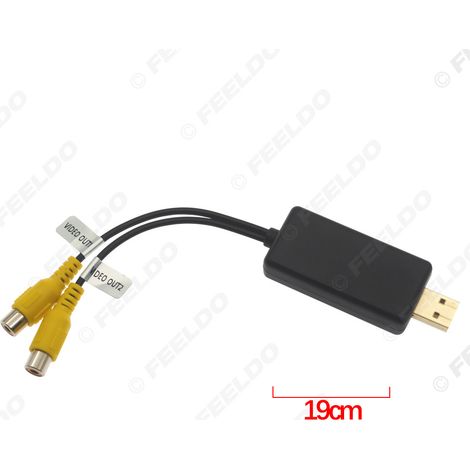 USB video output cable adapter for Android phones and USB to CVBS video converter for large format car screens (1/5)