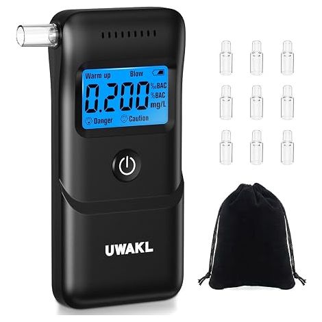 Alcohol Tester Digital LCD Display Portable Alcohol Tester Mouthpieces Alcohol Tester Mouthpieces Home Use Car Parties (1/5)