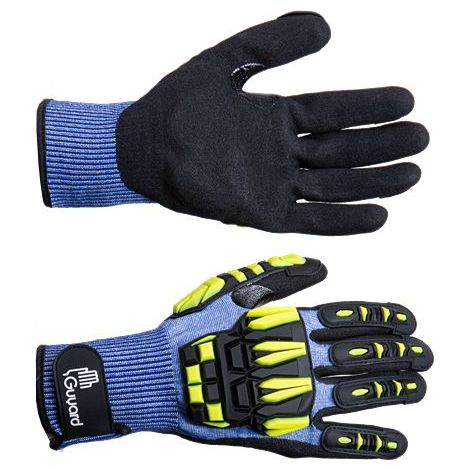 Gants GUYARD BOA PUNCH F, Taille 11, 10 Paires, Noir, gris ( Prix pour Paquet de 10 Paires )
