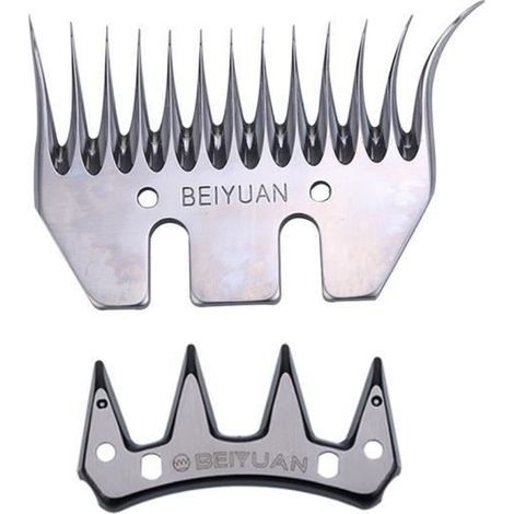 BEIYUAN Lame tondeuse 13 dents courbées pour tonte mouton chèvre alpaga bétail en acier inoxidable (1/4)