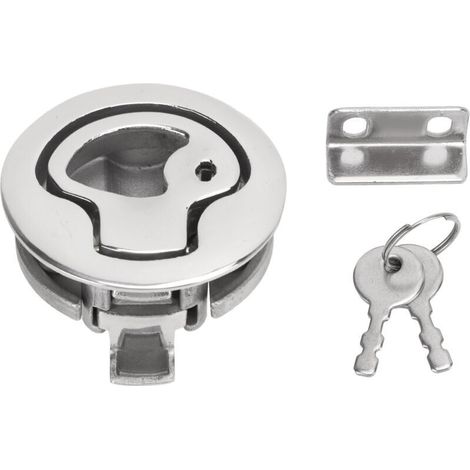Yctze Serrure de Porte en Acier sans 316, 2 Pouces, Poignée de Traction Ronde - Idealor RV,Arine & Home,Arine,T Deck, Serrure de Pont, Poignée de Traction en Acier sans Serrure Nette,.