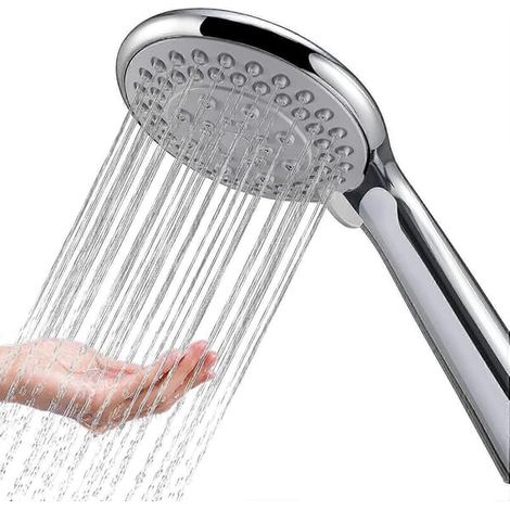 LYERCW - Pommeau de douche de rechange - Pommeau de douche à main pour salle de bain - Élégant et réglable - 5 expériences de douche - Compatible avec votre flexible de douche (1/5)