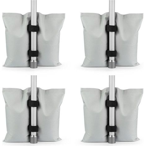 Set of 4 Industrial Counterweights for Awnings, Gazebos and Tents – Suitable for Beach, Patio or Garden – Reinforced Steel, 12 kg/piece