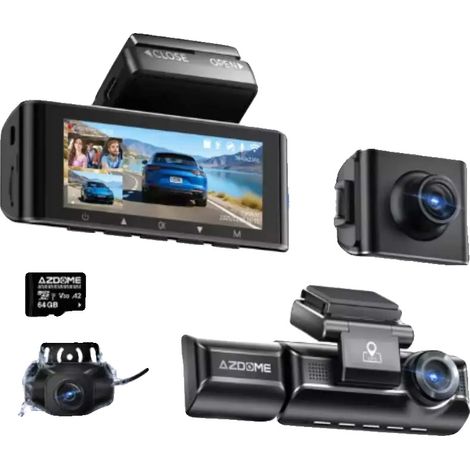 Dashcam, risoluzione 4K, visione notturna, M550 Max, 64 GB Classe 10 (1/5)