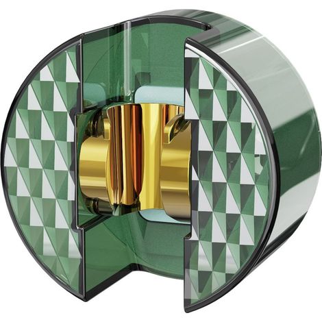 Support de douche créatif vert transparent, sans perçage, avec siège suspendu, porte-douchette, base murale fixée au mur et auvent en forme de lotus.