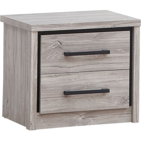 Chevet contemporain chêne gris Oliviera (1/4)
