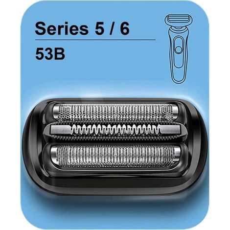 Ersatzscherkopf, Scherfolie und Scherkopfblock (53B/73S) – Kompatibel mit Braun Series 5, 6 und 7 Rasierern – Maximaler Komfort und Gründlichkeit – Optimale Leistung (1/4)
