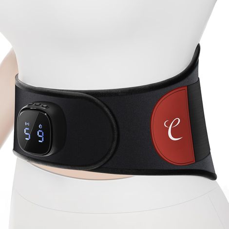 Ceinture chauffante pour le dos avec batterie 15 Wh avec USB, 9 niveaux de chaleur, 5 modes de vibration contrôle par simple pression d'un bouton et d'une application, ceinture (1/5)