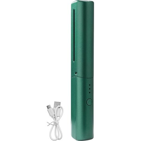 Brosse Coiffante Chauffante Anti-BrûLure Brosse Lissante pour Cheveux USB Lisseur de Voyage pour Usage Quotidien (vert) (1/5)