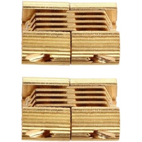 Lot de 2 charnières invisibles en cuivre – Type cylindrique – Ouverture 180° pour portes et meubles (1/5)