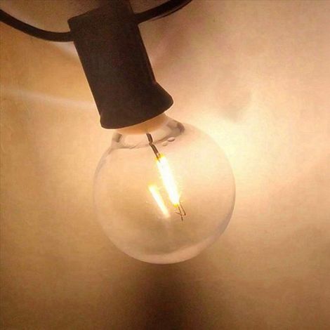 18Pcs G40 LED Ampoules de Remplacement, E12 Base de Vis Incassable LED Globe Ampoules pour Guirlandes Solaires Blanc Chaud (1/5)
