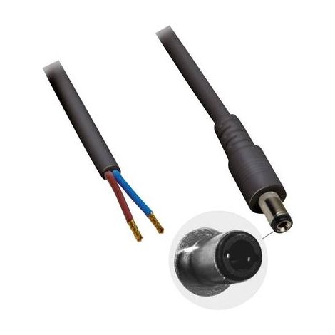 UNBEKANNT DC-KABEL STECKER 2,5X5,5MM 2X0,5MM, 2M