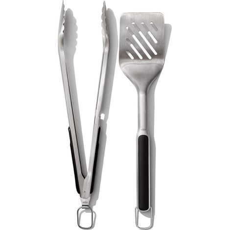 OXO Good Grips Set di Paletta e Pinze per Barbecue in Acciaio inossidabile (1/4)