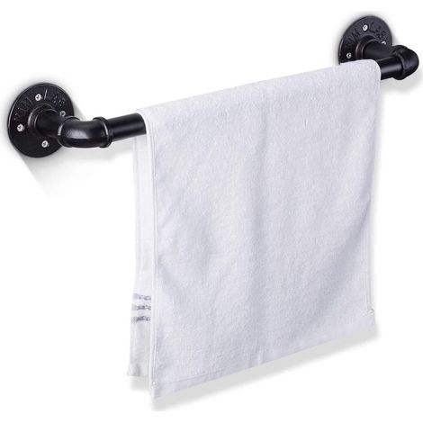 Porte-serviettes de tuyau industriel de 18 pouces, accessoire de porte-serviettes de matériel de salle de bain, porte-serviettes de bain à montage mural bricolage, 1 paquet (1/5)