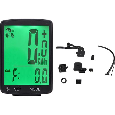 Compteur vélo sans fil avec capteur de vitesse et cadence, affichage LCD 2,8 pouces, ordinateur de cyclisme (1/5)