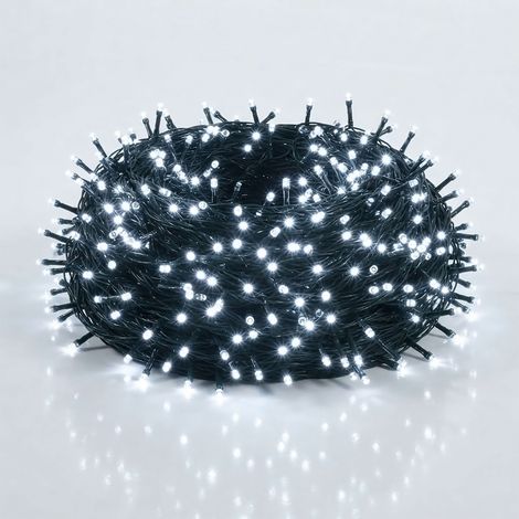 Weihnachts Lichterkette (kalt) weiß - 720 LED - Outdoor Deko Beleuchtung mit Timer