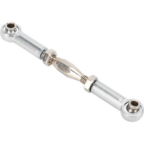 6-teiliges Set verstellbarer Schubstangen und Spannschloss-Verbindungsstangen aus Aluminiumlegierung für RC-Car-Modelle, silberfarben (1/5)