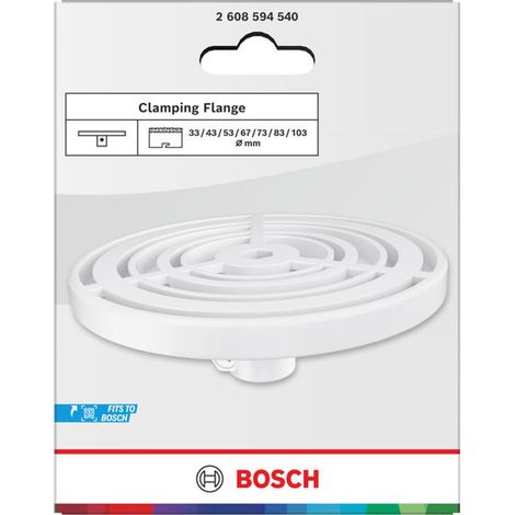 Bosch Aufspannflansch für Lochsäge, für Ziegelstein und weiche Fliesen, 33-103 mm