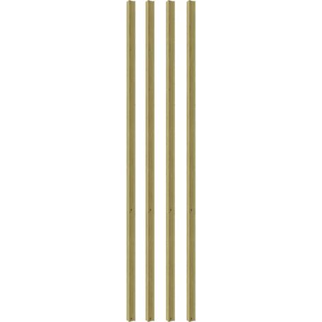 Nordlinger – Moulure droite classique 42mm x 150cm – Lot de 4 baguettes en bois – Coupe droite pour soubassement et habillage – Installation facile