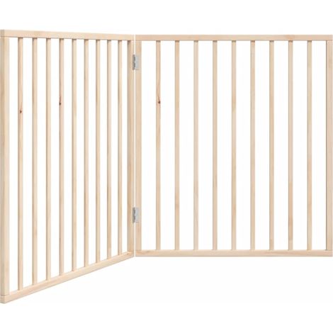 Barrière pour chien pliable à 2 panneaux 160 cm Bois de peuplier (1/5)
