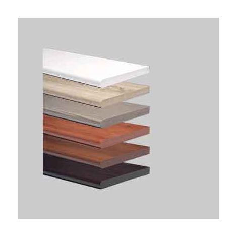 mensola rettangolare stondata 'amica' 40x20 mm - spess. 1,8 mm - col. rovere sbiancato