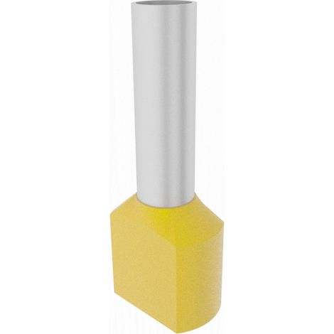 10 Stück 2x6/14mm doppelt isolierte Aderendhülsenklemmen gelb TE6014 Elpromet 0392