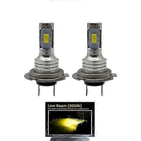 ampoules LED H7 pour phares antibrouillard de voiture, feux de jour, phares de moto, compatibles H4, H8, H9, H1, H11, H6, 9004, HB3, 9005, HB4, 8000K, 6000K, 12V, 24V, 80W (3000K doré, 12000lm, H16 (J (1/5)