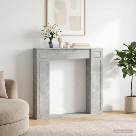 Teenpull – Kaminumrandung Betongrau 100 x 20 x 100 cm Holzwerkstoff