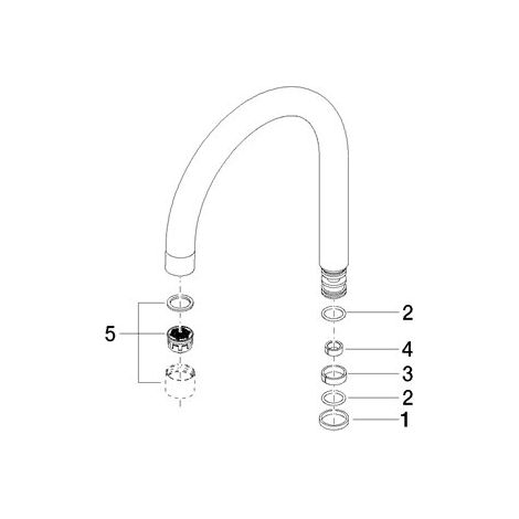Dornbracht 90282216202-06 Bec de robinet Pièces de rechange