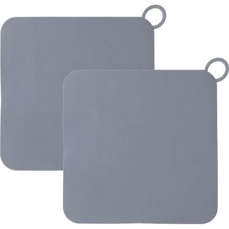 2 Stück quadratische Silikon-Abflussstopfen, geruchsdicht, Küchenspülenverschluss, Haarfänger für Küche, Bad und Waschküche (Grau) (1/5)