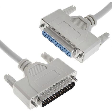DB25-Verlängerungskabel (Stecker auf Buchse, 25-polig) für LPT-Parallelanschluss am Computer-Drucker – 2,8 Meter (1/4)