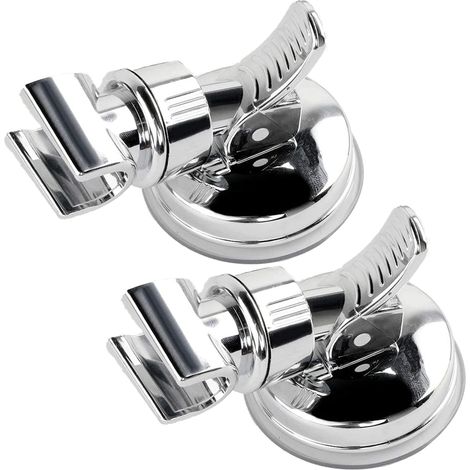 Juego de soportes para ducha de 2 piezas: Soporte para cabezal de ducha ajustable y extraíble, soporte para ducha giratorio de 360° con ventosa, soporte para cabezal de ducha con ventosa fuerte, monta (1/5)