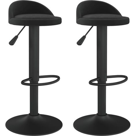 Maison Exclusive - Barhocker 2 Stk. Schwarz Samt