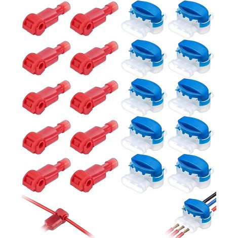 20 Connecteurs de Fil Tondeuse Étanche, Raccord Électrique Rempli de Gel Sans Dénudage pour Réparation et Extension du Câble Périphérique de Jardin (1/5)