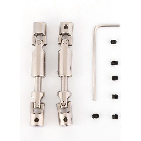 2 pièces Arbre de Transmission Universel 57-70mm Métal pour Voiture RC, Accessoires pour Modèles MN-35 MN-66 B-14 B-24 (1/5)