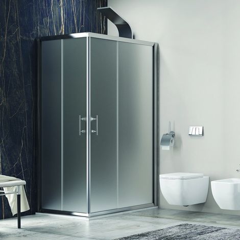 Box doccia 80x70 cm angolare cristallo satinato KF1000 kamalu