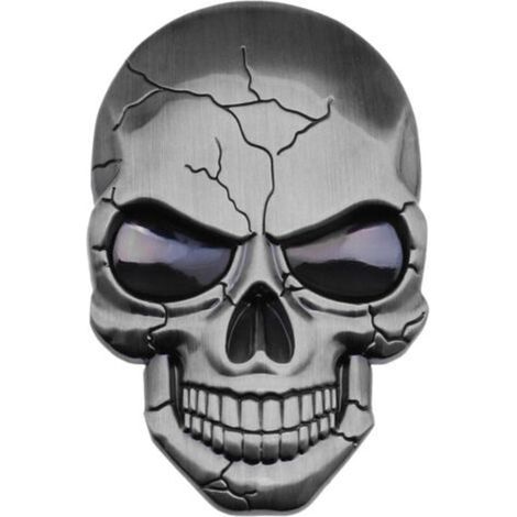 Autocollant de Voiture 3D Métal Decal Crâne Punisher Étanche Décoration Logo Crâne Emblème Badge Decal pour Voiture Camion Moto Réfrigérateur Ordinateur Porte Argent