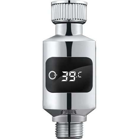 Shower water thermometer with sensitive sensor and digital LED display, sensitive water tap temperature sensor for bathroom