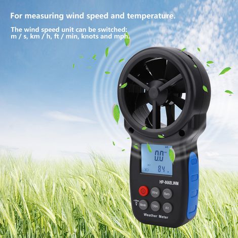 866B-WM Anémomètre numérique portable mesure vitesse du vent et débit d'air (1/5)