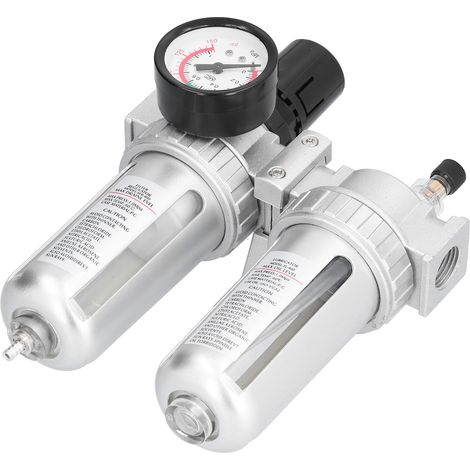 Régulateur de pression SFC400 avec filtre à air, séparateur eau-huile et manomètre en alliage d'aluminium pour systèmes pneumatiques (1/5)