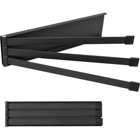 Porte Serviettes sans perçage Pivotant à 180° en Acier Inoxydable avec 3 Barres pivotantes Fixation Murale pour Salle de Bain et Cuisine (1/5)