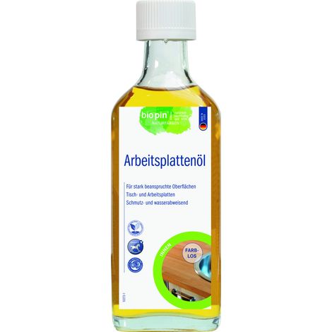 Biopin Naturfarben Arbeitsplattenhartöl 250 ml farblos Holzschutzmittel